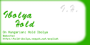 ibolya hold business card